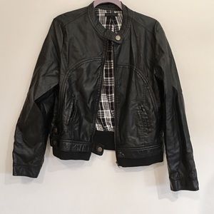 Faux Leather Jacket.